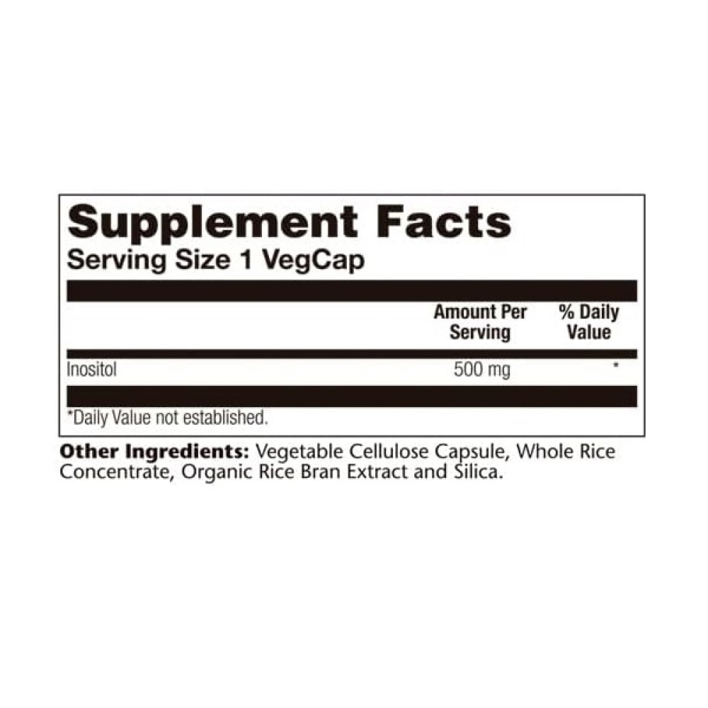 Інозитол Solaray Inositol 500 mg 100 Veg Caps SOR-04358
