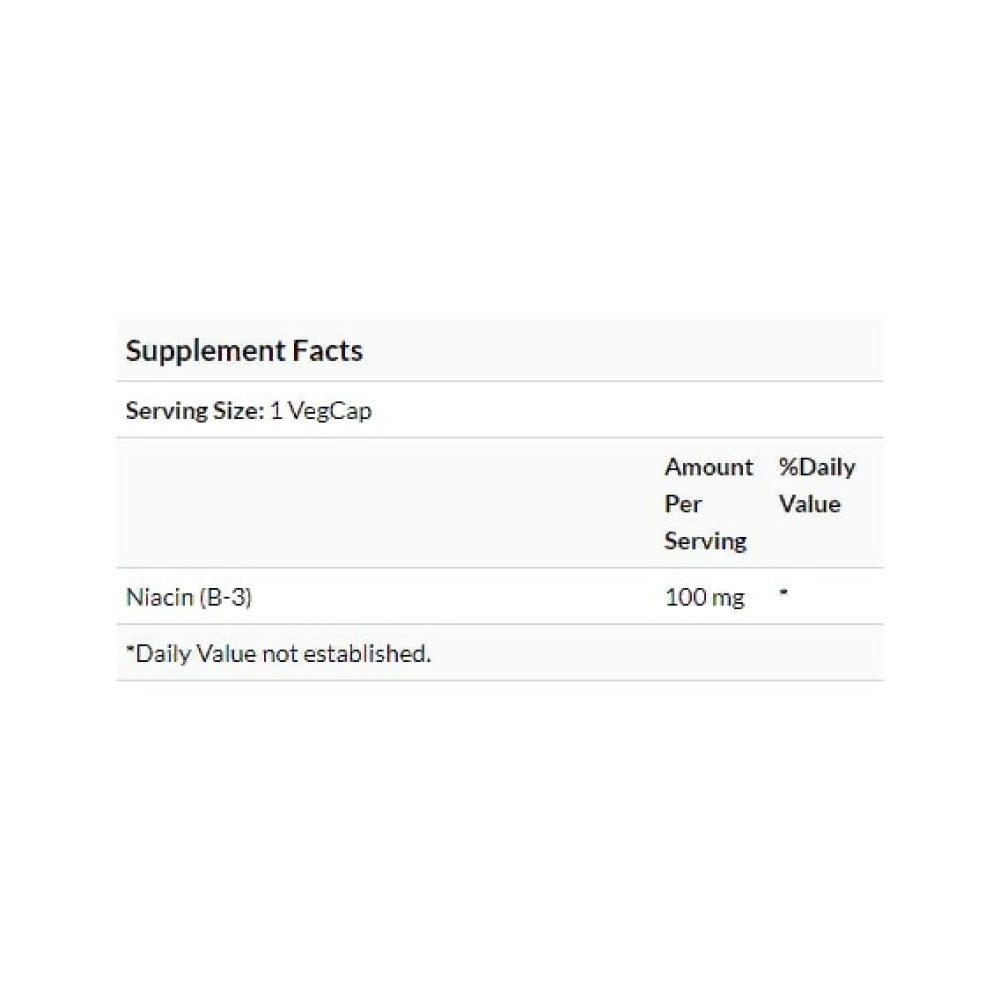 Ніацін Solaray Niacin 100 mg 100 Veg Caps SOR04359