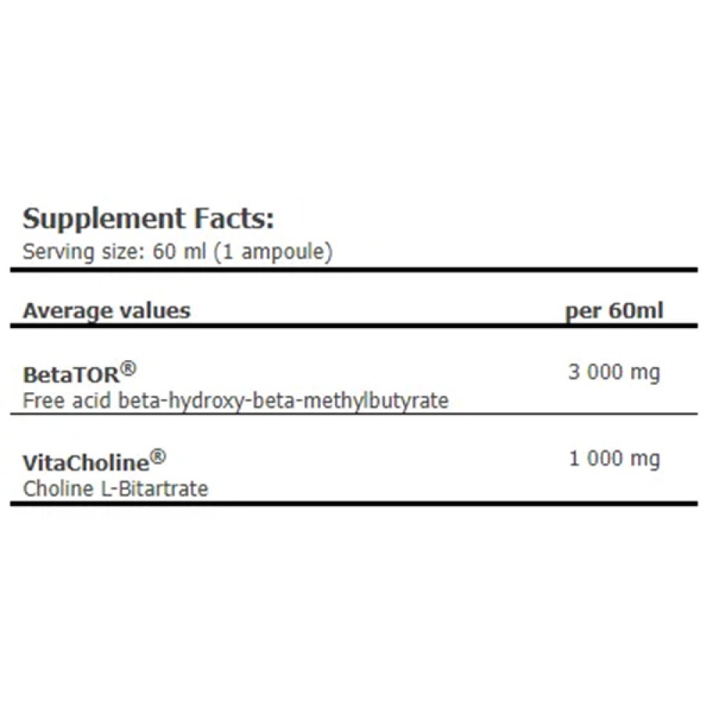 Амінокомплекс для спорту Amix Nutrition BetaTor Liquid HMB Shot 60 ml /1 servings/ Red berry