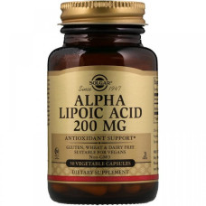 Альфа-ліпоєва кислота Solgar Alpha Lipoic Acid 200 mg 50 Veg Caps