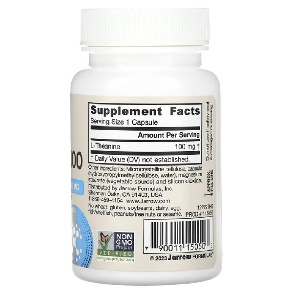 Теанін Jarrow Formulas Theanine 100 mg 60 Veg Caps