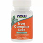 Мікроелемент Залізо NOW Foods Iron Complex (GLYCINATE) 100 Veg Caps