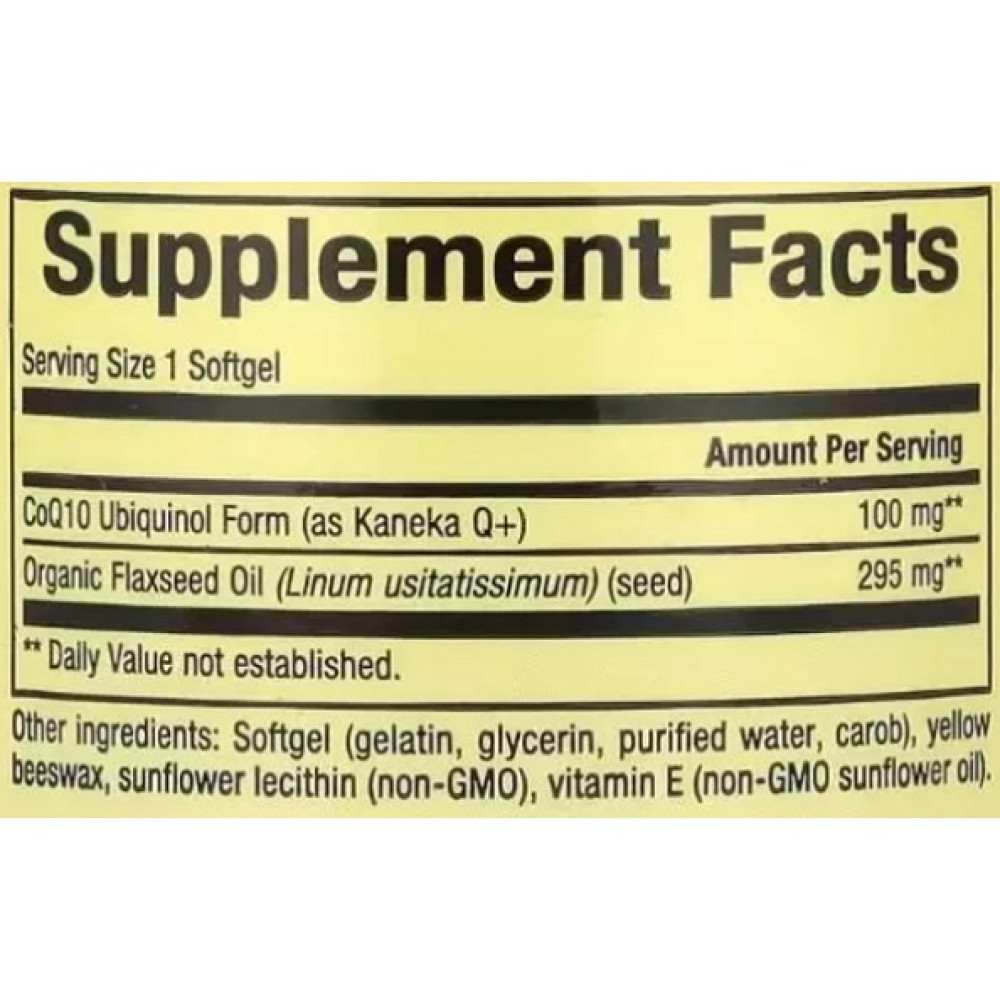 Коензим Natural Factors Ubiquinol Active CoQ10 100 mg 30 Softgels