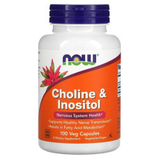 Інозитол NOW Foods CHOLINE & INOSITOL 100 Caps