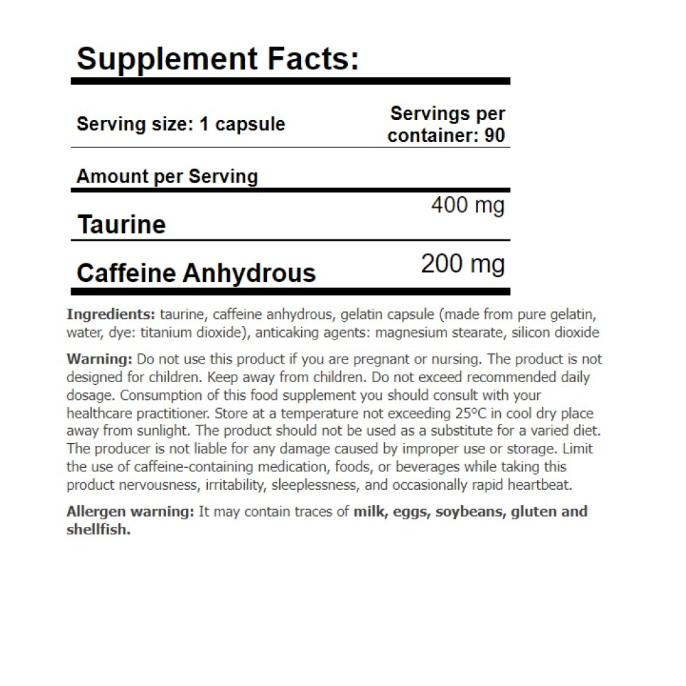 Комплекс до тренування Amix Nutrition Caffeine with Taurine 90 Caps