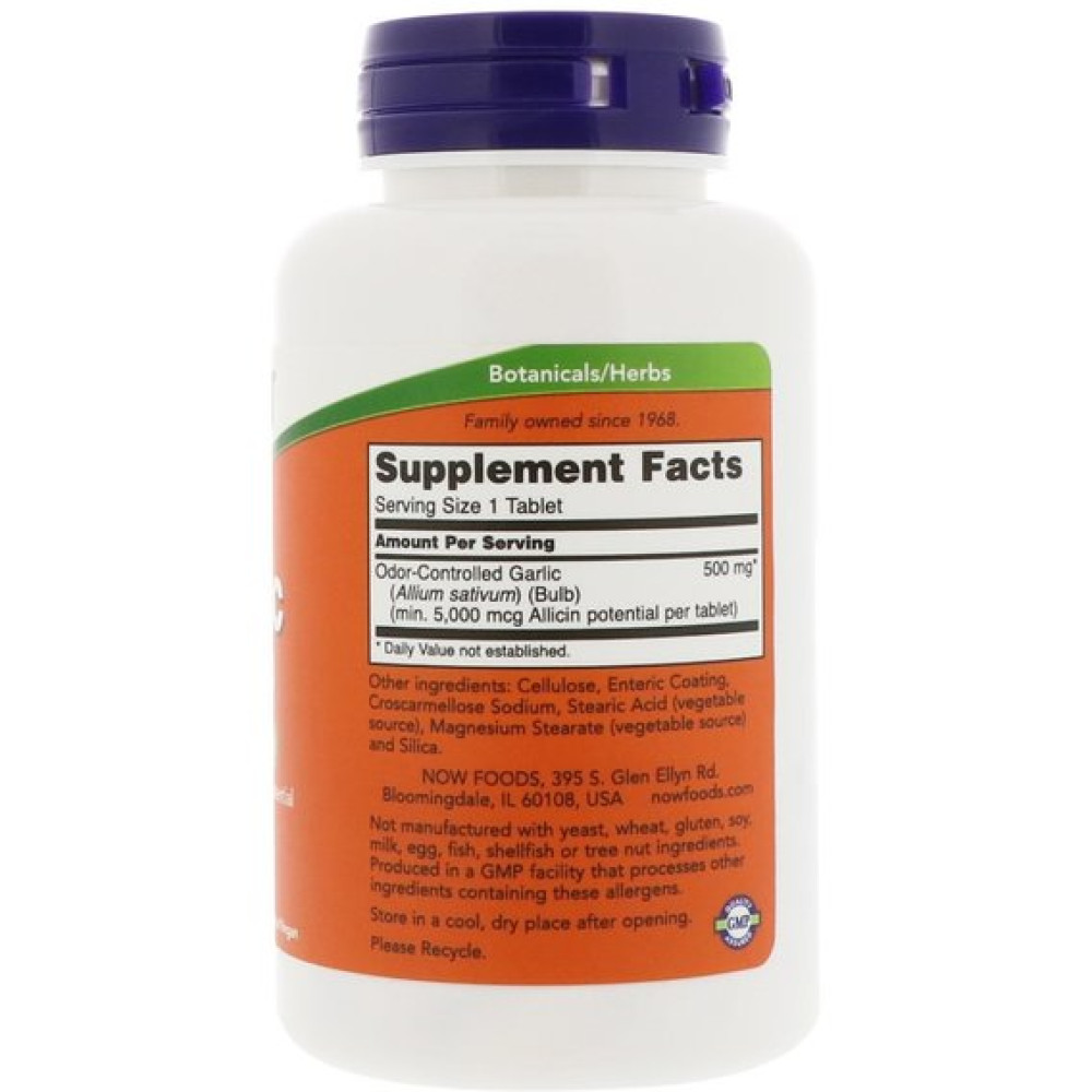 Часник NOW Foods Garlic 5000 90 Tabs