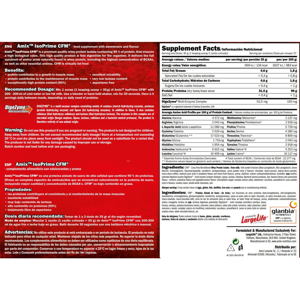 Протеїн Amix Nutrition IsoPrime CFM 2000 g /57 servings/ Forest Berries