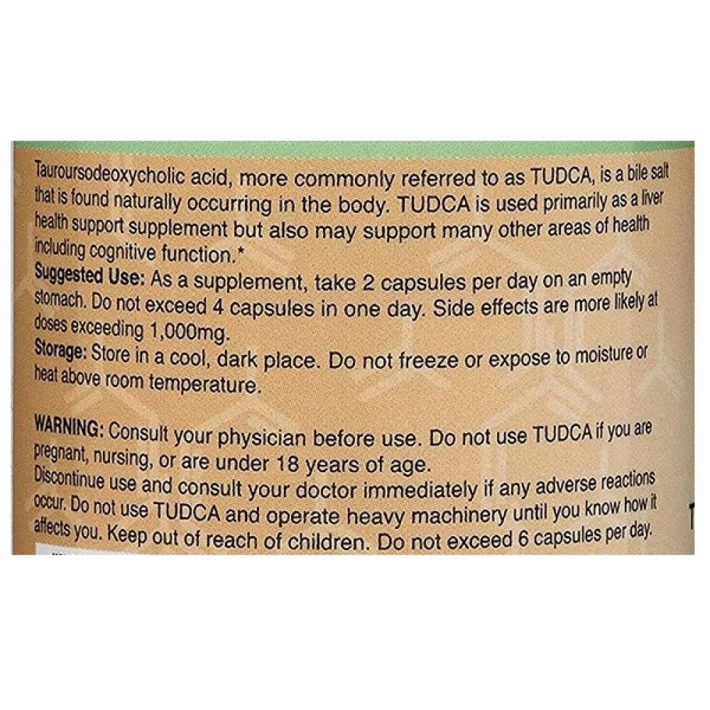 Комплекс для профілактики печінки Double Wood TUDCA Tauroursodeoxycholic Acid 250 mg 60 Caps