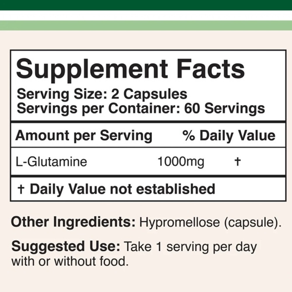 Глютамін Double Wood L-Glutamine 500 mg 120 Caps
