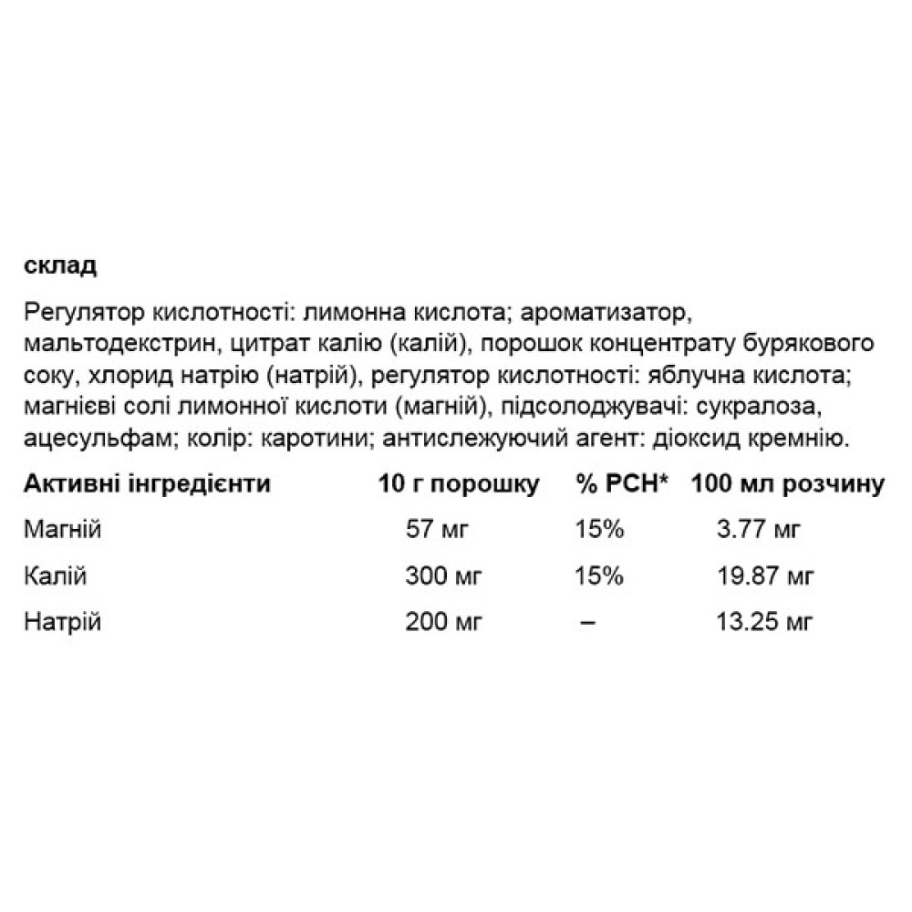 Мультимінерали для спорту OstroVit Aqua Kick Electrolyte 300 g /30 servings/ Peach
