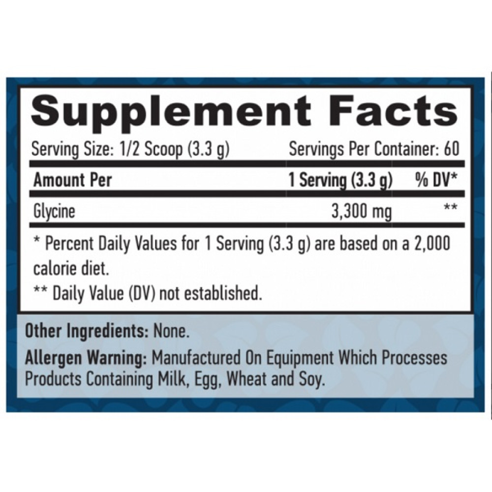 Гліцин Haya Labs Glycine 200 g /60 servings/ Unflavored