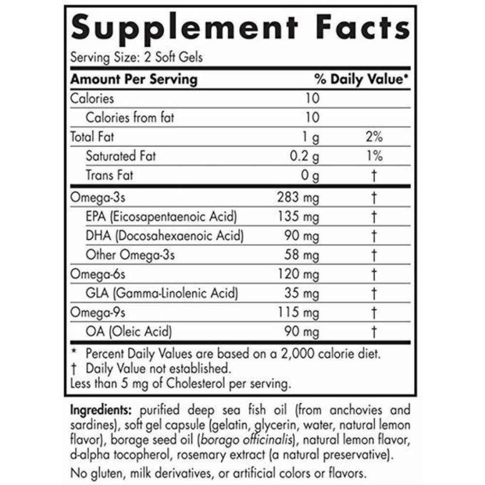 Омега 3-6-9 Nordic Naturals Complete Omega Junior 500 mg 180 Soft Gels Lemon