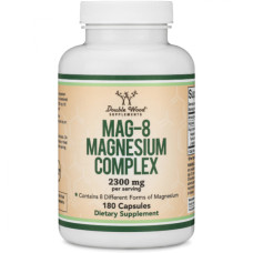 Мікроелемент Магній Double Wood MAG-8 Magnesium Complex Supplement 2300 mg (3 caps per serving) 180 Caps