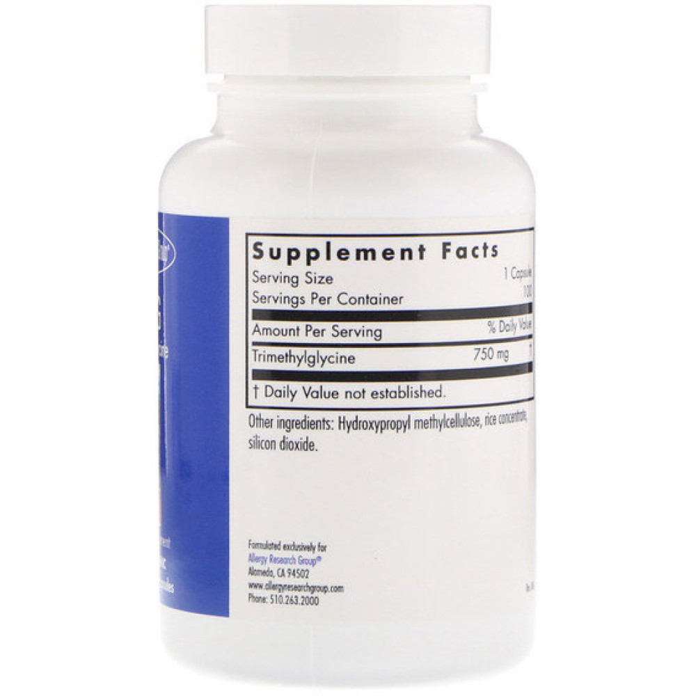 Гліцин Allergy Research Group TMG Trimethylglycine 100 Caps ALG-73230