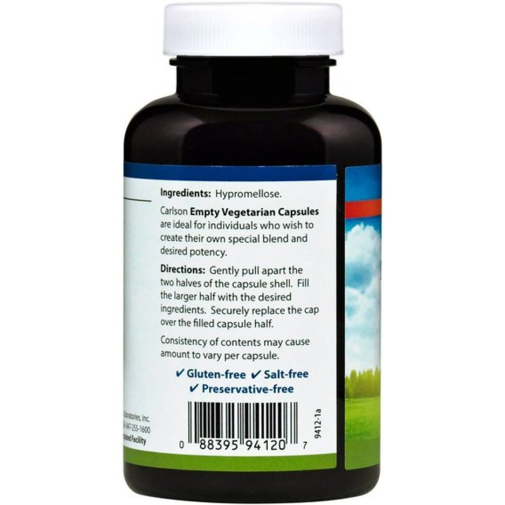 Порожні капсули Carlson Labs Empty Vegetarian #2 200 Caps