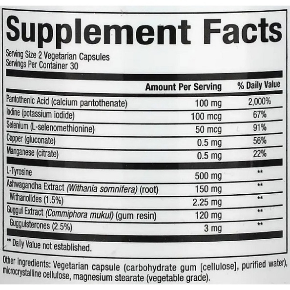 Вітамінно-мінеральний комплекс Natural Factors Thyroid Health Formula 60 Veg Caps