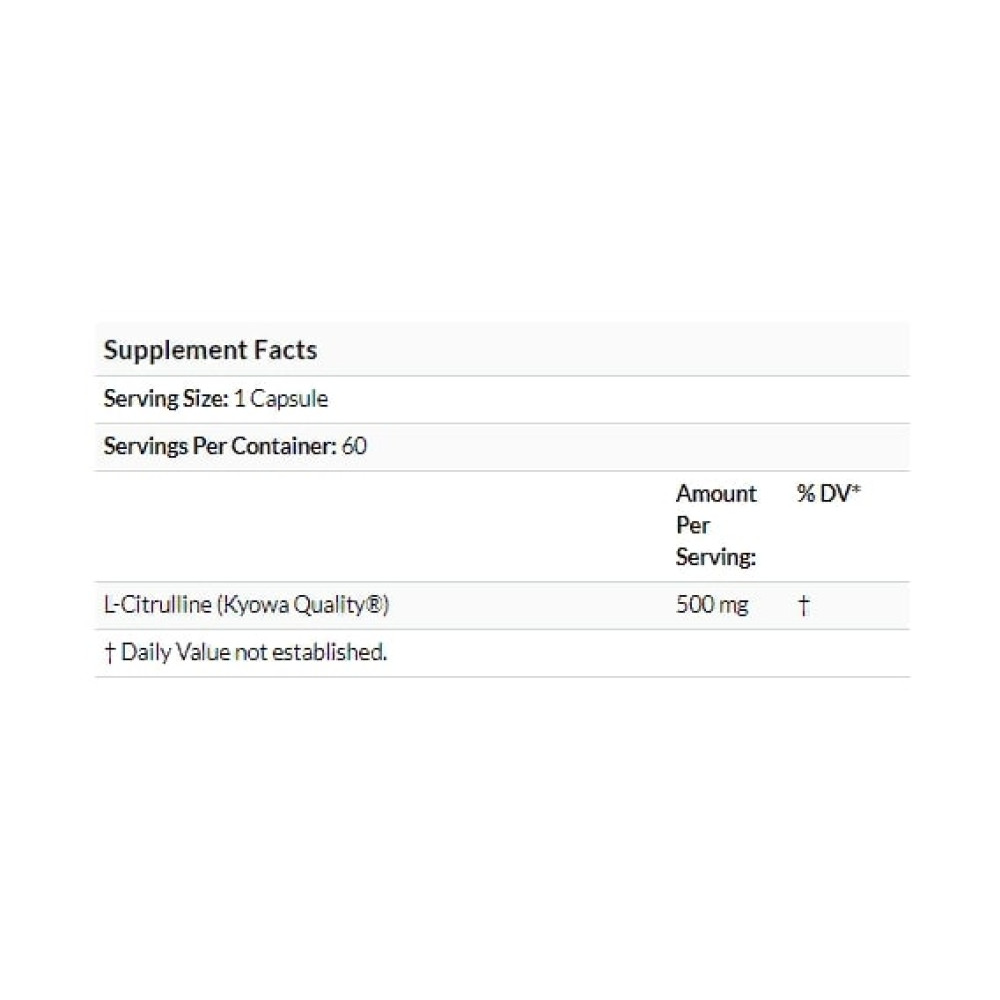 Цитрулін California Gold Nutrition L-Citrulline 500 mg 60 Veg Caps