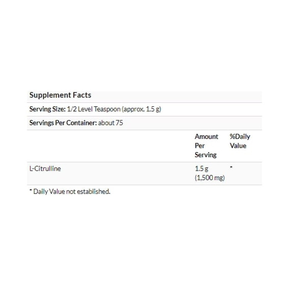 Цитрулін NOW Foods L-Citrulline, Pure Powder, 4 oz 113 g /75 servings/ NOW-00214