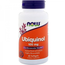 Коензим NOW Foods Ubiquinol 100 mg 60 Softgels