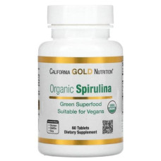 Спіруліна California Gold Nutrition Spirulina 500 mg 60 Tabs