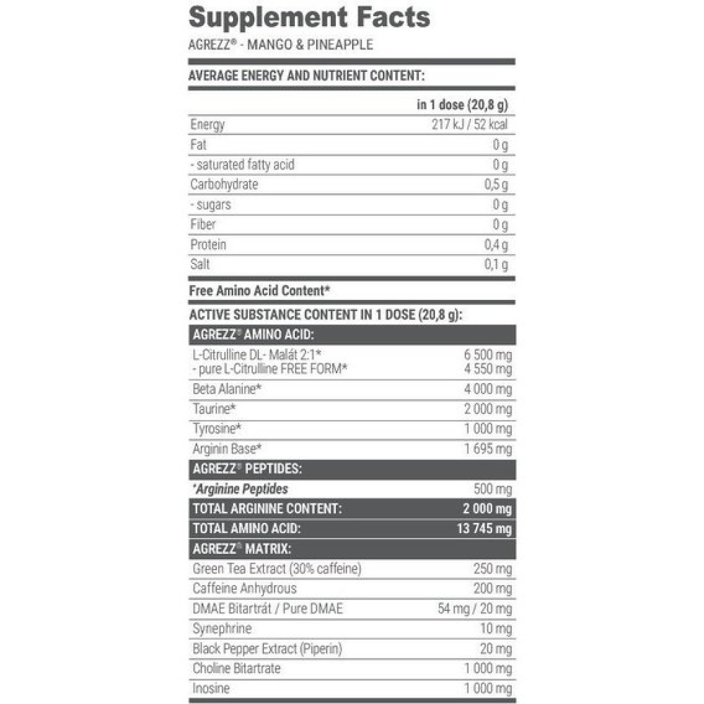 Комплекс до тренування Extrifit Agrezz 20,8 g /1 servings/ Raspberry