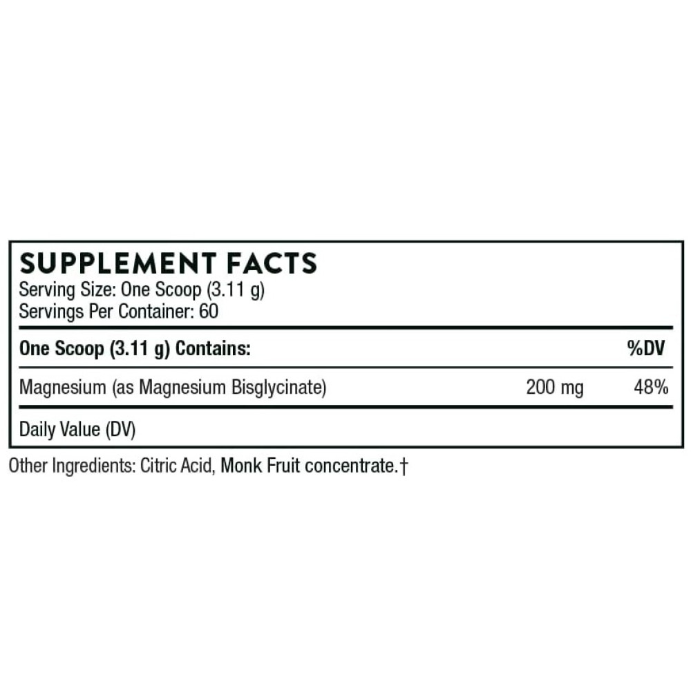 Мікроелемент Магній Thorne Research Magnesium Bisglycinate 6.5 oz 187 g /60 servings/