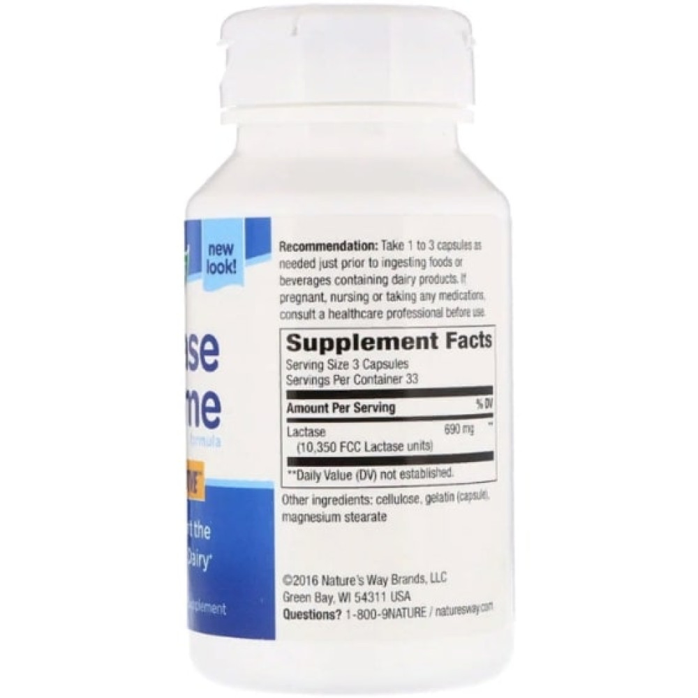 Лактаза Nature's Way Lactase Formula EnzymeActive 100 Caps NWY-47110