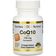 Коензим California Gold Nutrition CoQ10 100 mg 30 Veg Softgels CGN00943