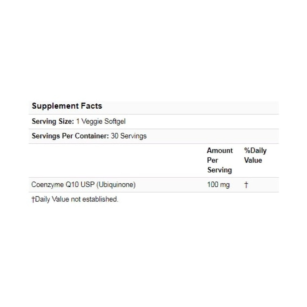 Коензим California Gold Nutrition CoQ10 100 mg 30 Veg Softgels CGN00943