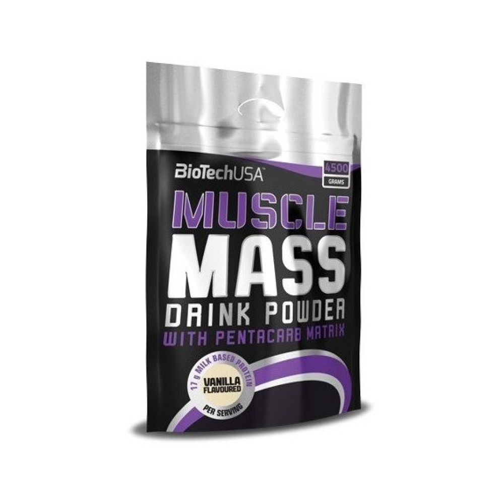 Гейнер BioTechUSA Muscle Mass 4000 g /57 servings/ Vanilla