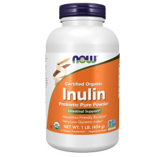 Фруктоолігосахариди NOW Foods Inulin Powder Organic 454 g /162 servings/ Pure