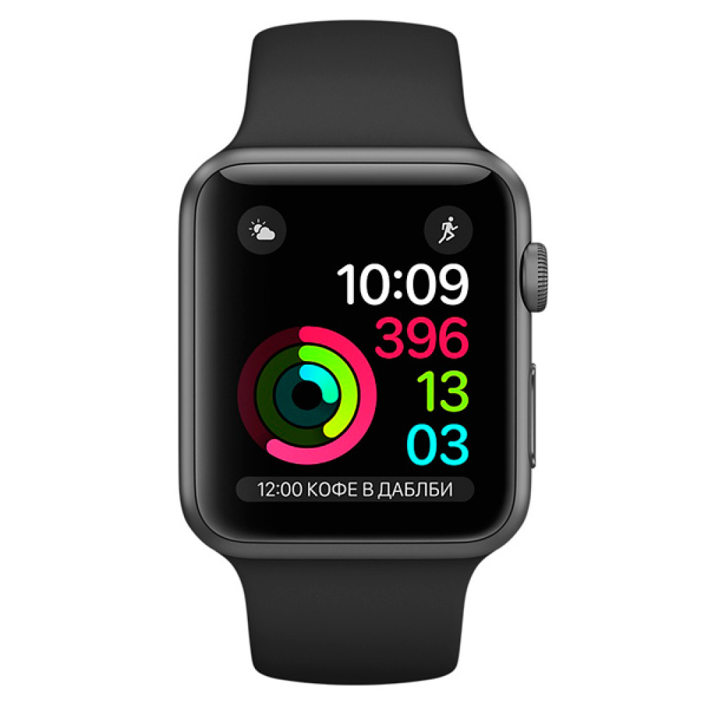 Смарт-часы Apple Watch S1 Sport 38mm Sp.Grey Al/Black (MP022RU/A)